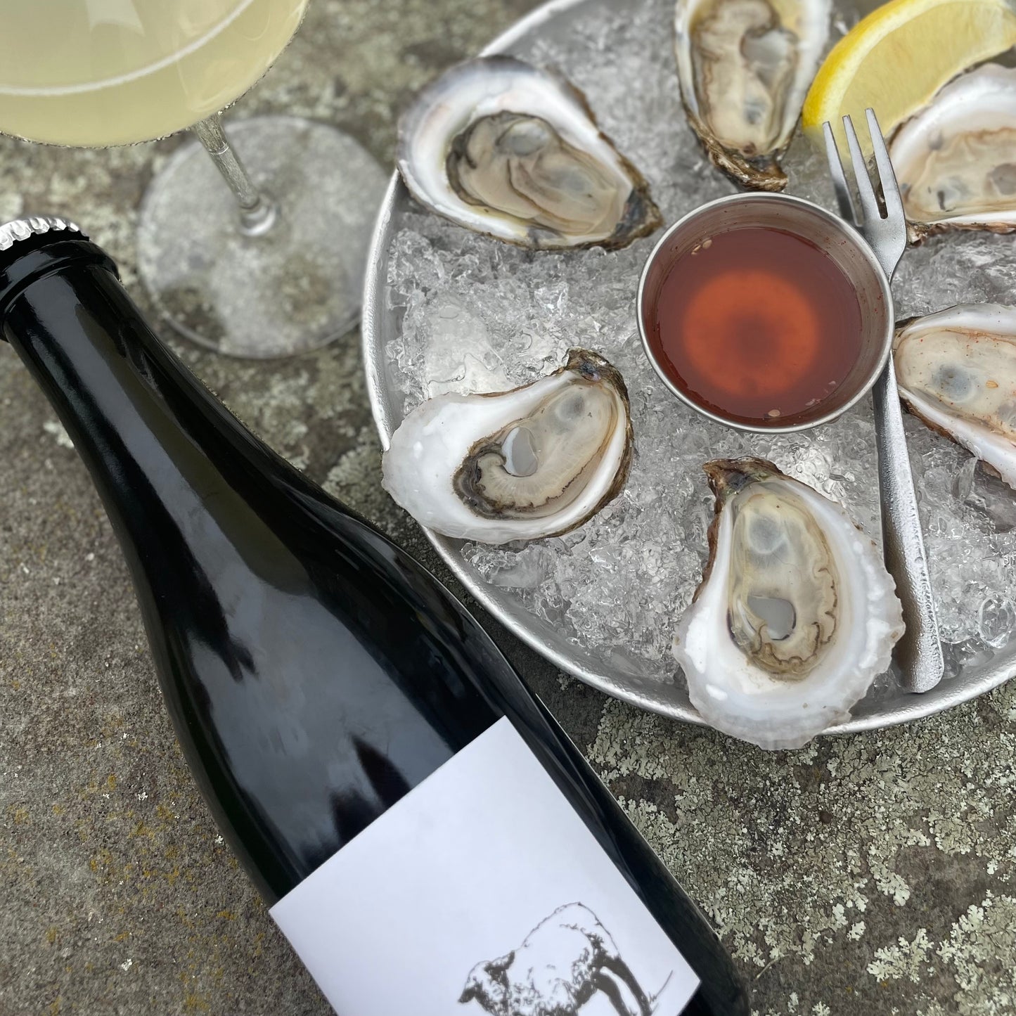 Pet Nat Riesling + 1/2 Dozen Oysters